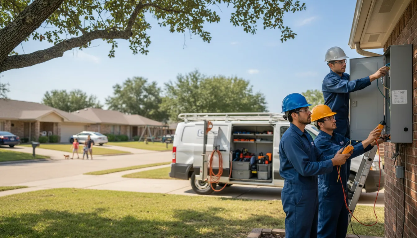 Certified electrician providing emergency electrical services in Doss, TX